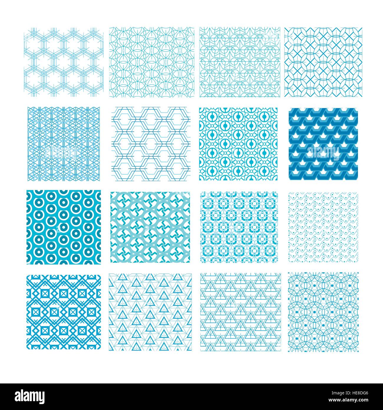 Grand ensemble de modèles sans couture géométrique abstraite Illustration de Vecteur