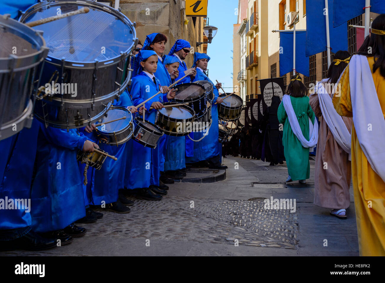 Semaine Sainte à Alcañiz Banque D'Images