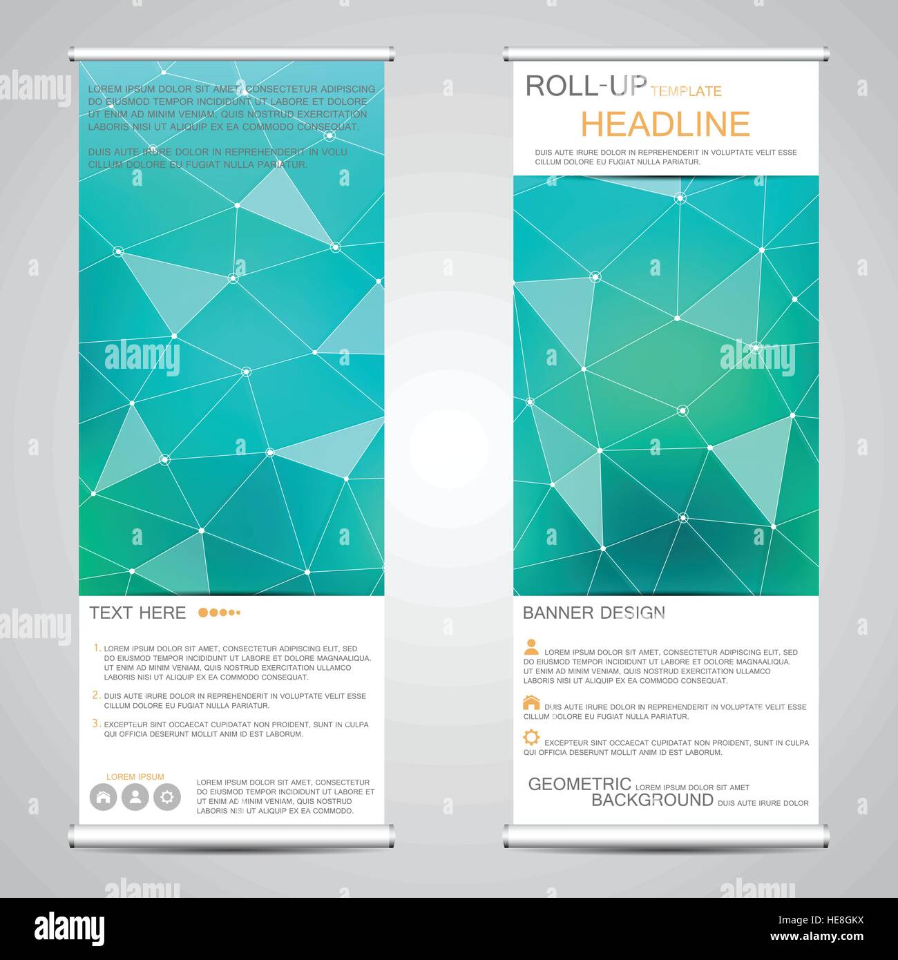 Roll up, bannière verticale pour présentation et publication. Abstract background Illustration de Vecteur