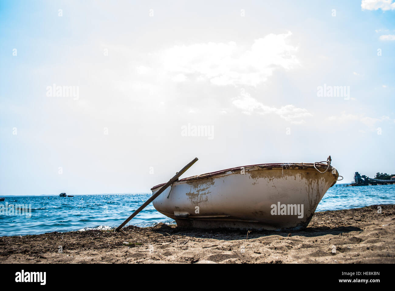 Bateau sur le sable Banque D'Images