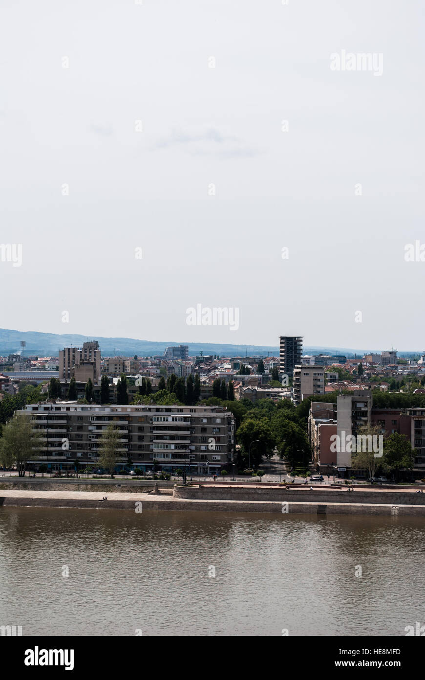 Ville de Novi Sad et le Danube Banque D'Images