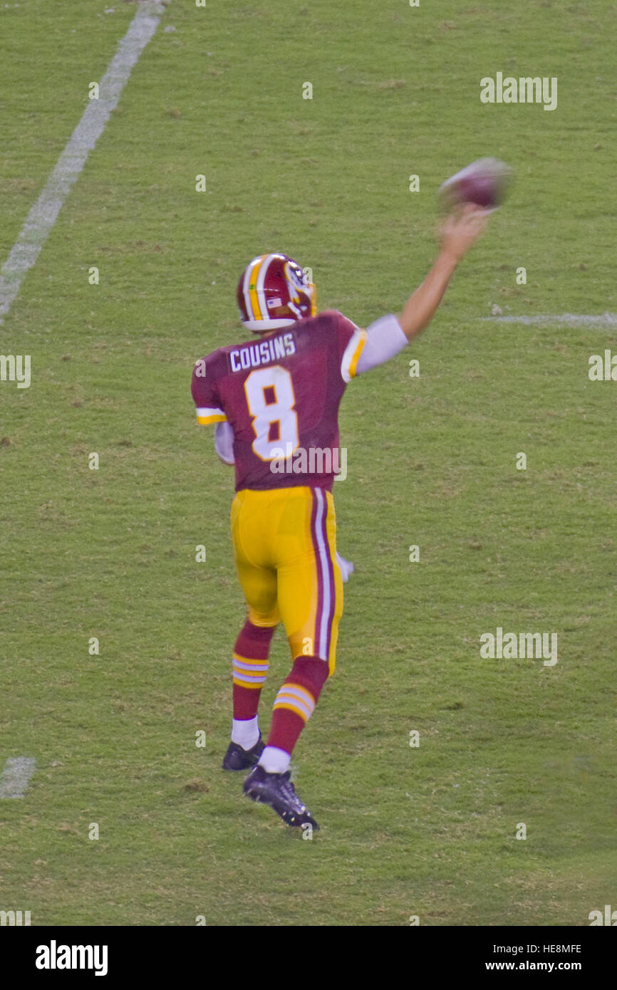 Washington Redskin's quarterback Kirk Cousins. Banque D'Images