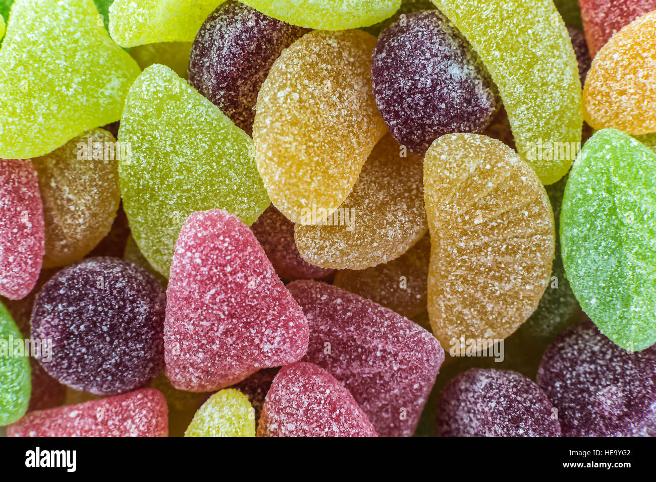 Colorés sucre confiserie fruits gommeuse Banque D'Images