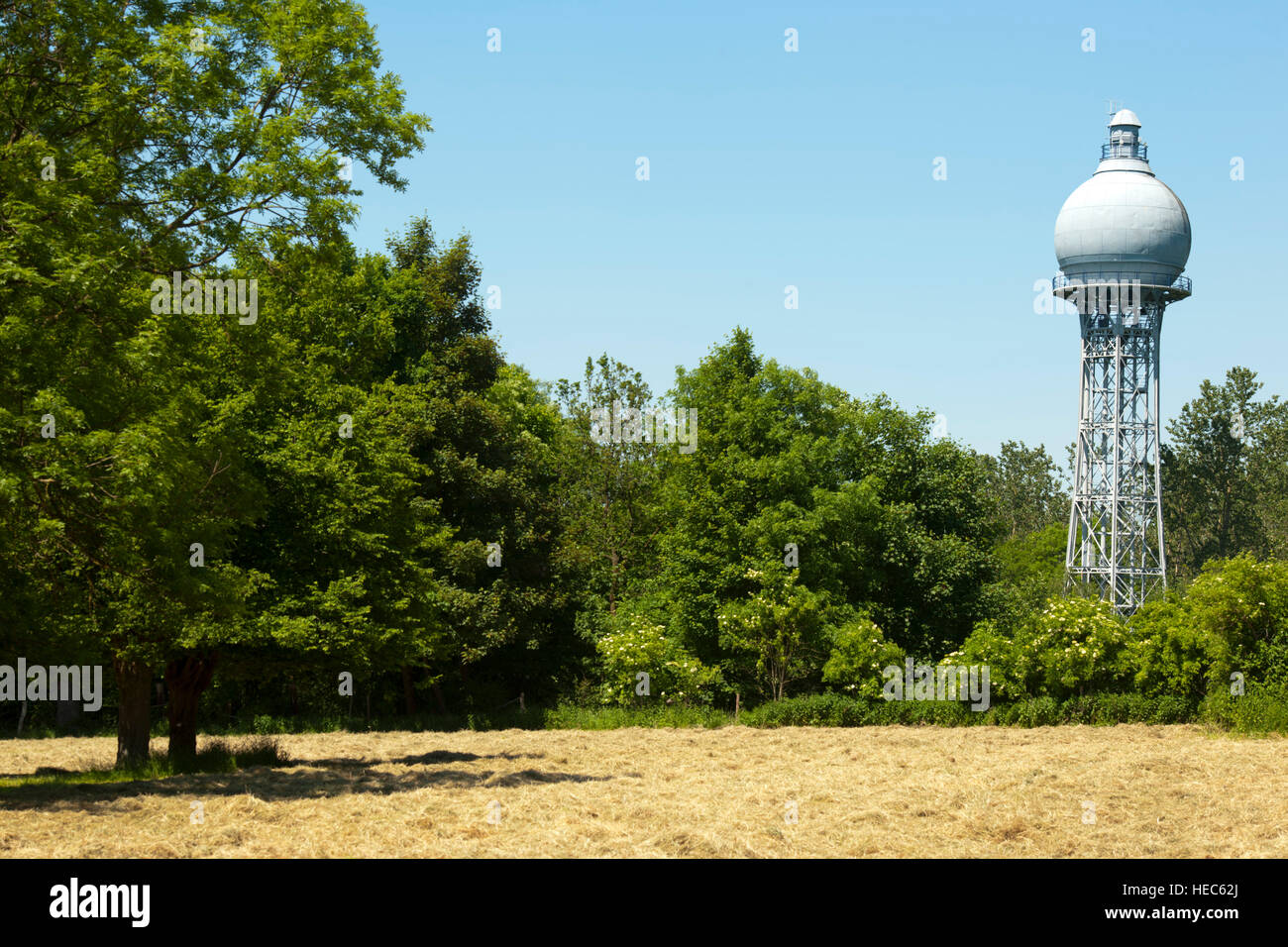 Deutschland, NRW, Kreis Heinsberg, Übach-Palenberg, Stadtteil Übach, Wasserturm der Grube Carolus Magnus, ein 500 qm fassender Kugelbehälter, der auf Banque D'Images