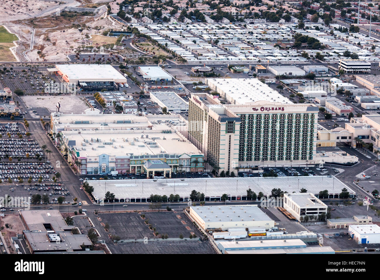 Vue aérienne de l'Orleans Hotel, Las Vegas Banque D'Images