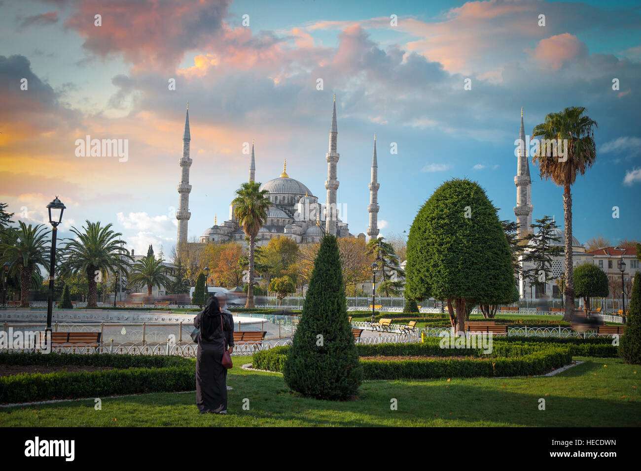La Mosquée Bleue d'Istanbul, en Turquie. Sultanahmet Camii. Banque D'Images