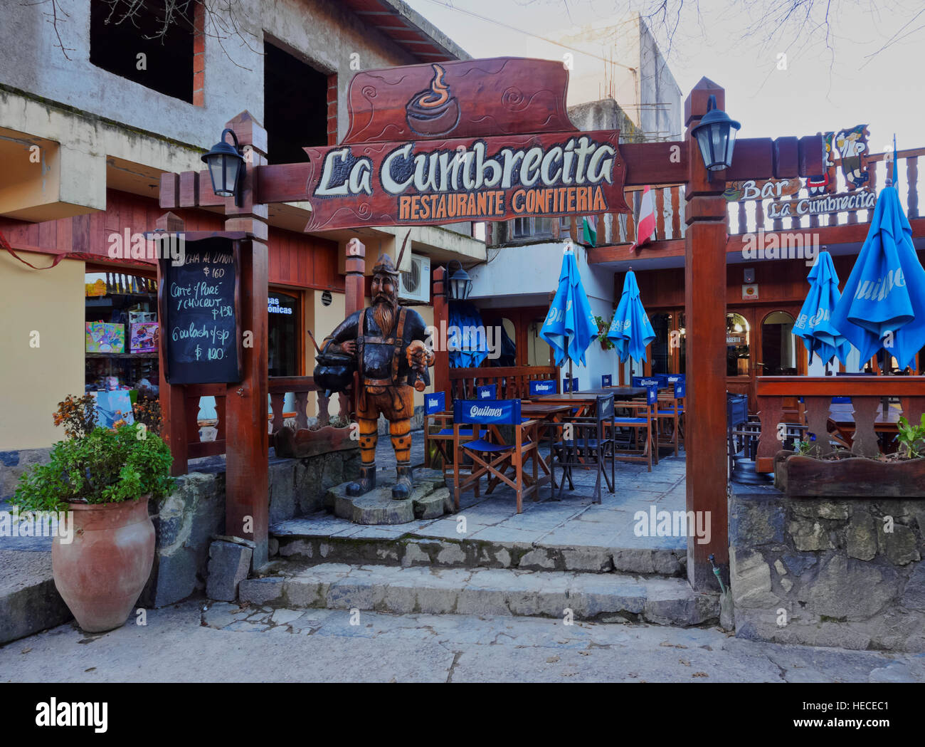 L'Argentine, Cordoba Province, Calamuchita Valley, vue de la Cumbrecita. Banque D'Images