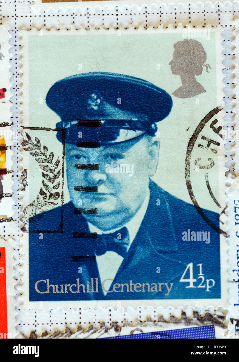 Winston Churchill de 1974 Timbres du centenaire Banque D'Images