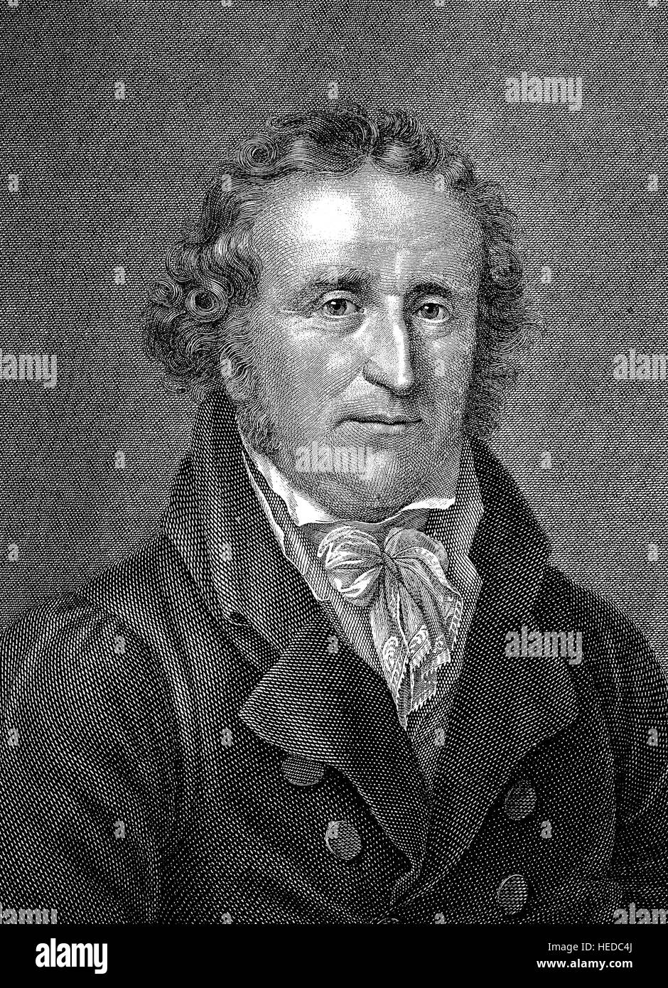 Friedrich Leopold Graf zu Stolberg-Stolberg, 1750-1819, un poète allemand, avocat et traducteur, d'une gravure sur bois de 1880, l'amélioration numérique Banque D'Images