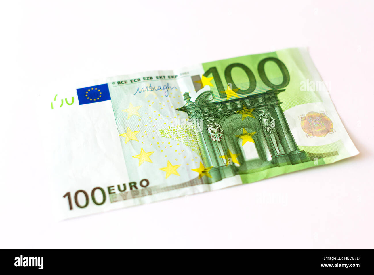 Les billets sont en coupures de 100 euros. Symbole de la monnaie européenne à la richesse et à l'investissement. L'argent de l'Union européenne Banque D'Images