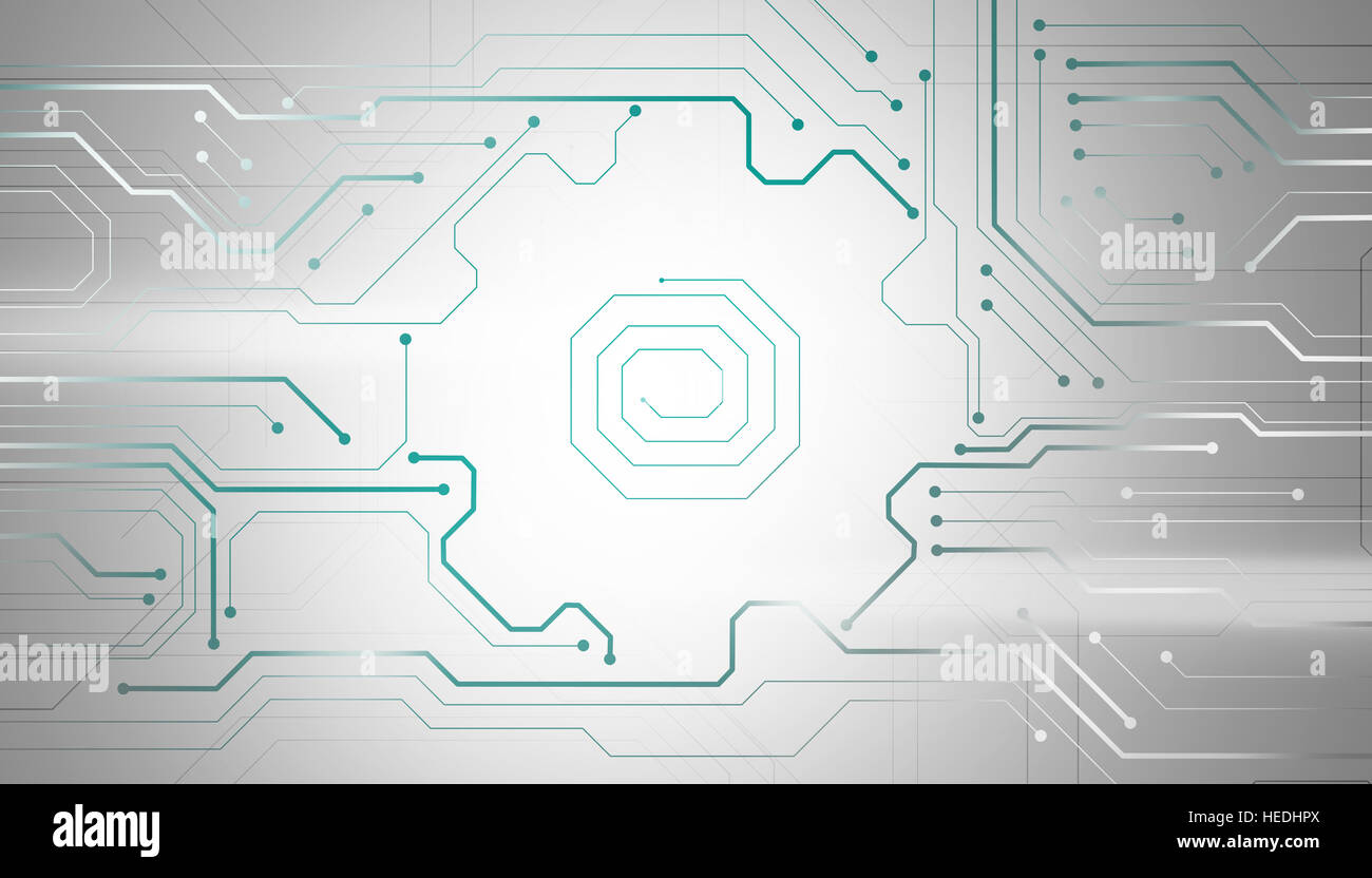 Blanc vert gris Image d'arrière-plan conceptuel de Microchip Banque D'Images