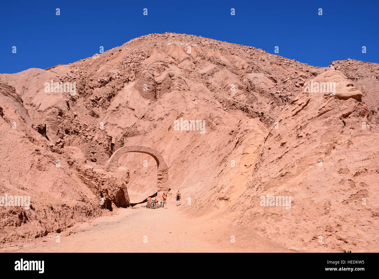 Paysage de la sculpture en désert d'Atacama au Chili Banque D'Images