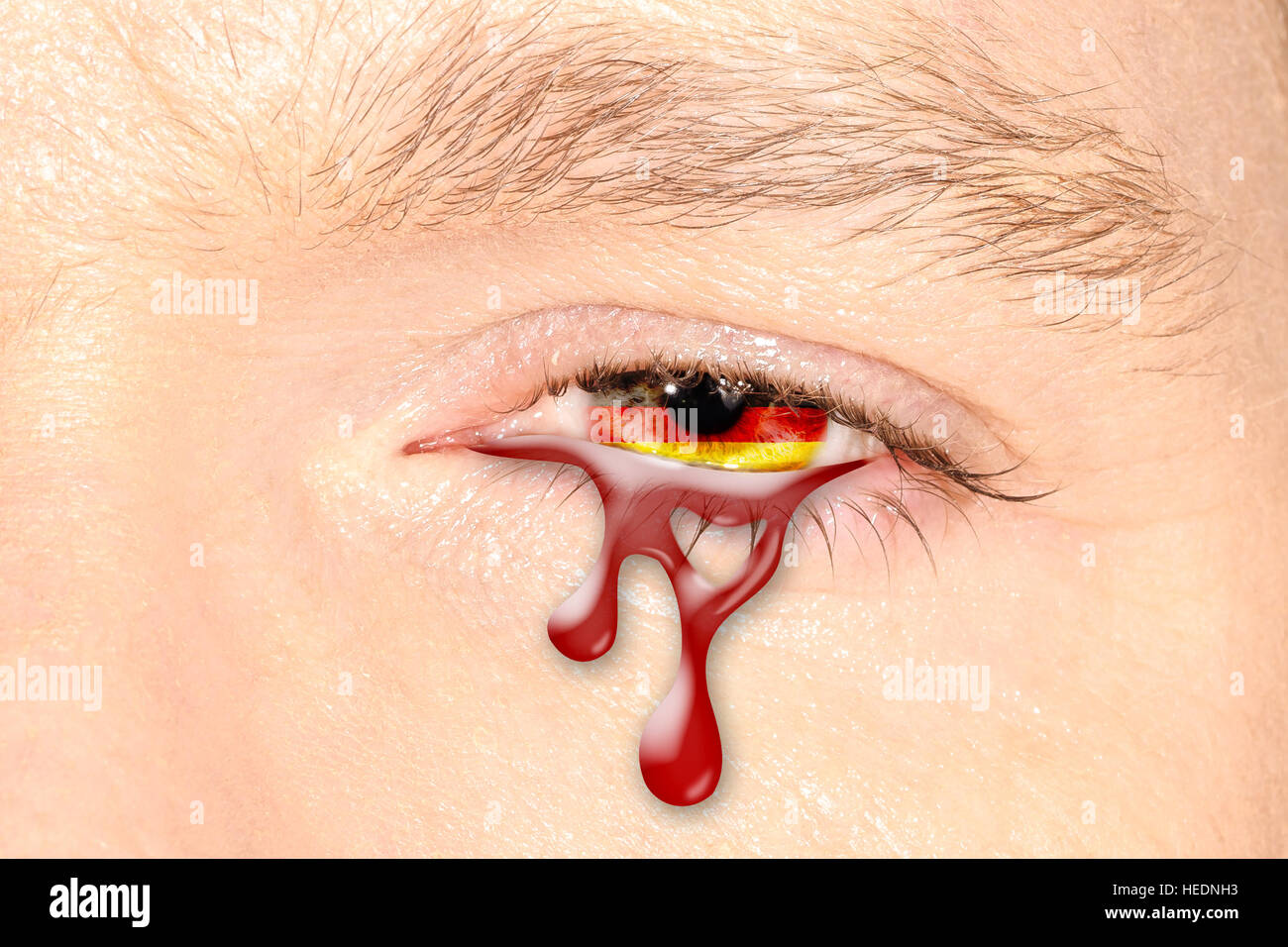 L'Allemagne pleure eye Banque D'Images