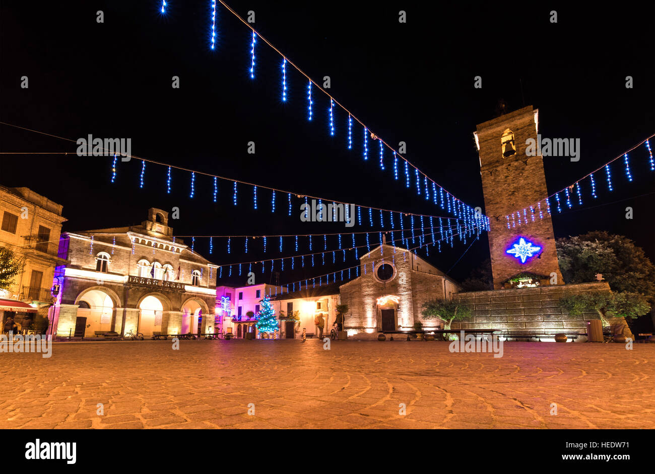 Rocca San Giovanni (Abruzzes, Italie) - vacances de Noël Banque D'Images