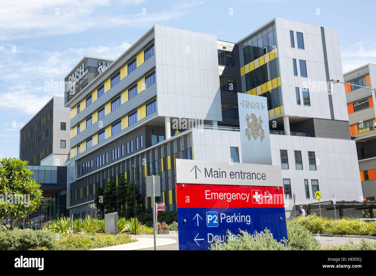 L'hôpital Royal North Shore RNSH à St Leonards, sur la Basse-Côte-nord de Sydney, Australie Banque D'Images