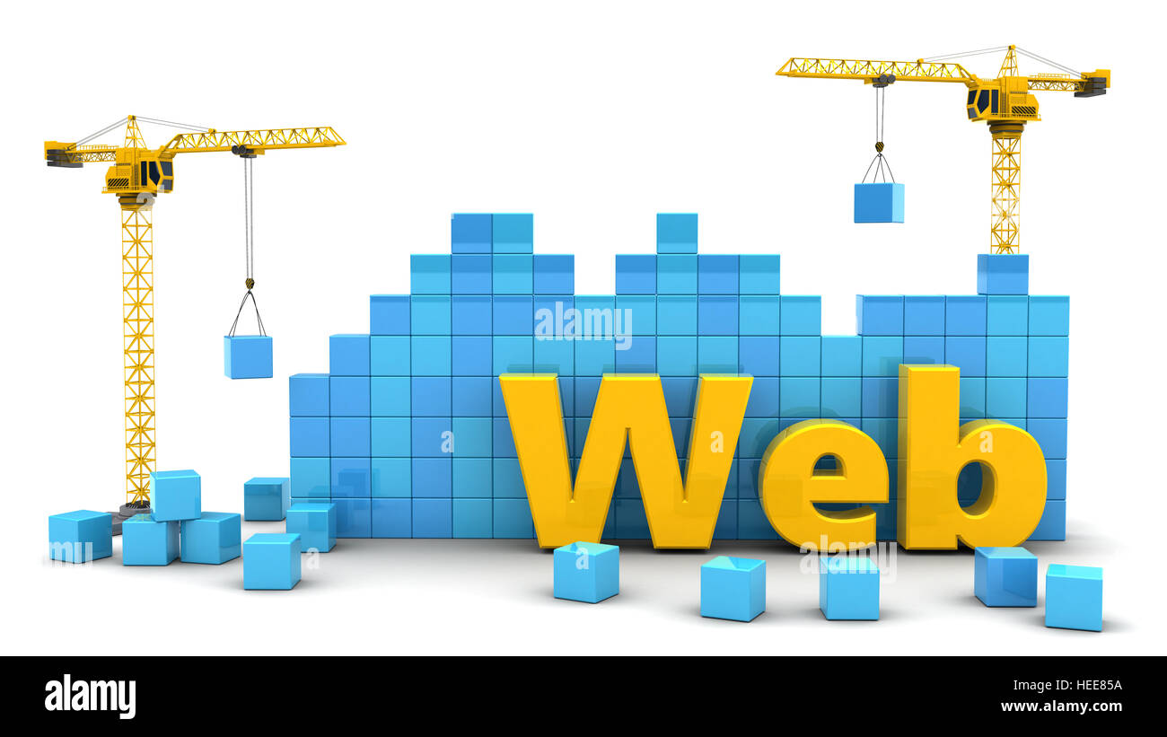 3d illustration de concept de développement web Banque D'Images