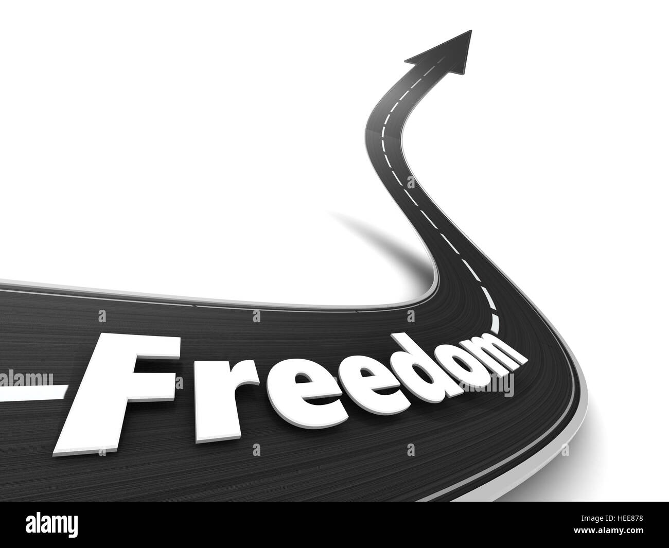 Asbstract 3d illustration de la route de la liberté Banque D'Images