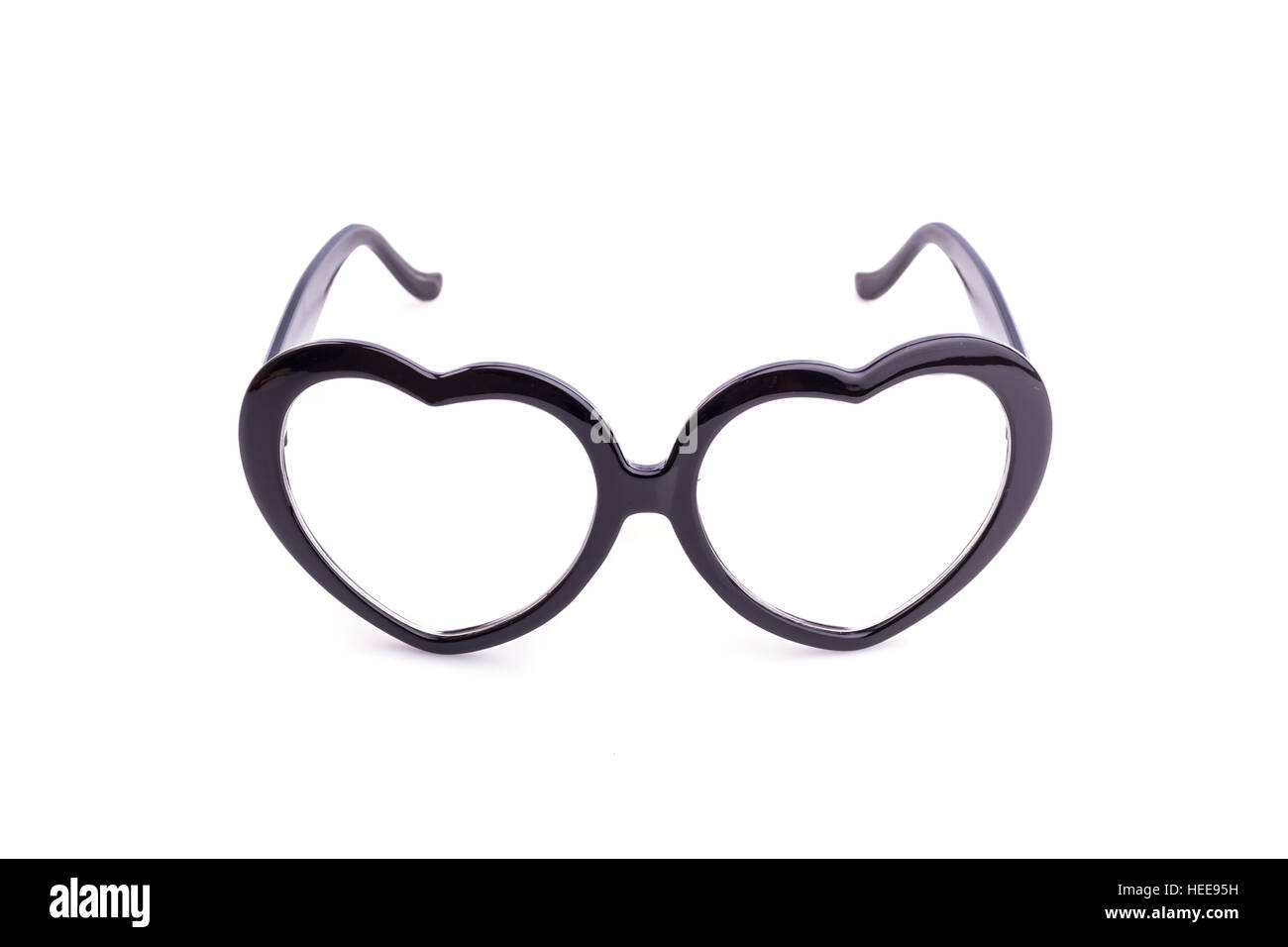 Close up black lunettes isolé sur fond blanc Banque D'Images
