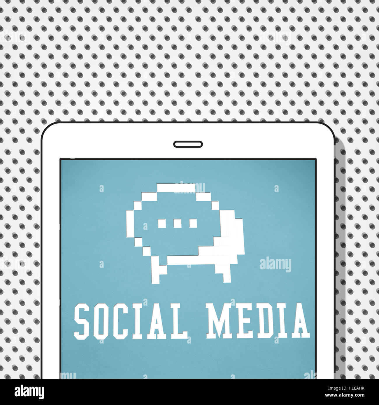 Les médias sociaux Blog Icône Chat Concept Banque D'Images