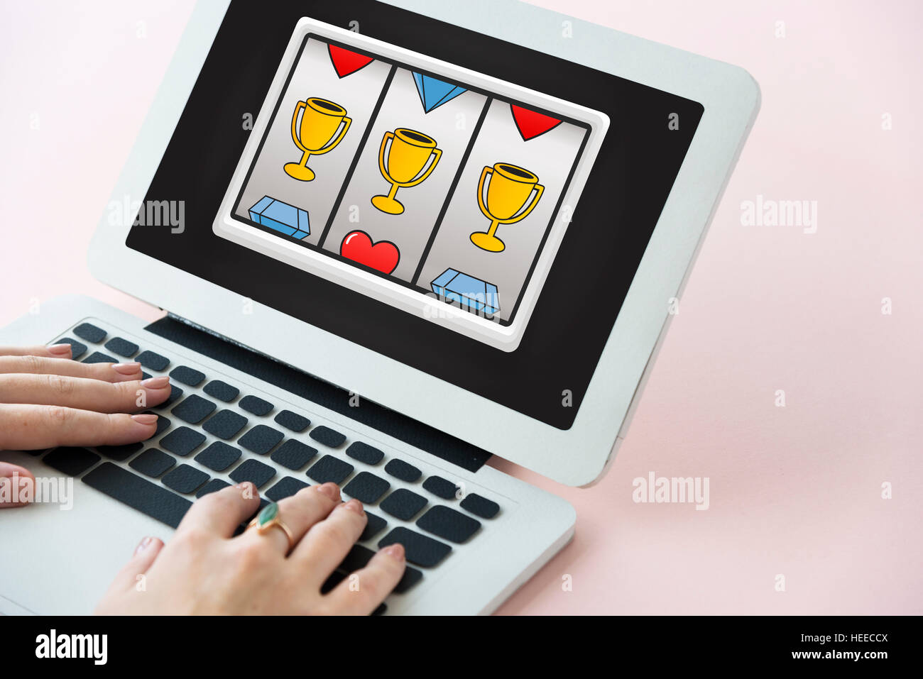 Lotto Jackpot Machine à Sous Gagner Concept Banque D'Images