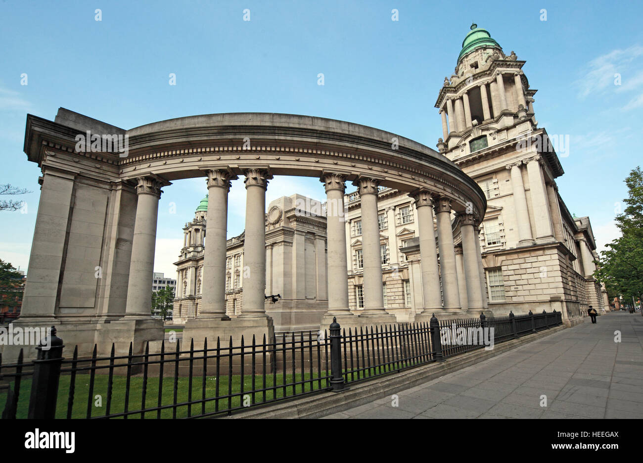 Belfast City Hall de l'architecture néo-baroque, Donegall Square, l'Irlande du Nord, Royaume-Uni Banque D'Images