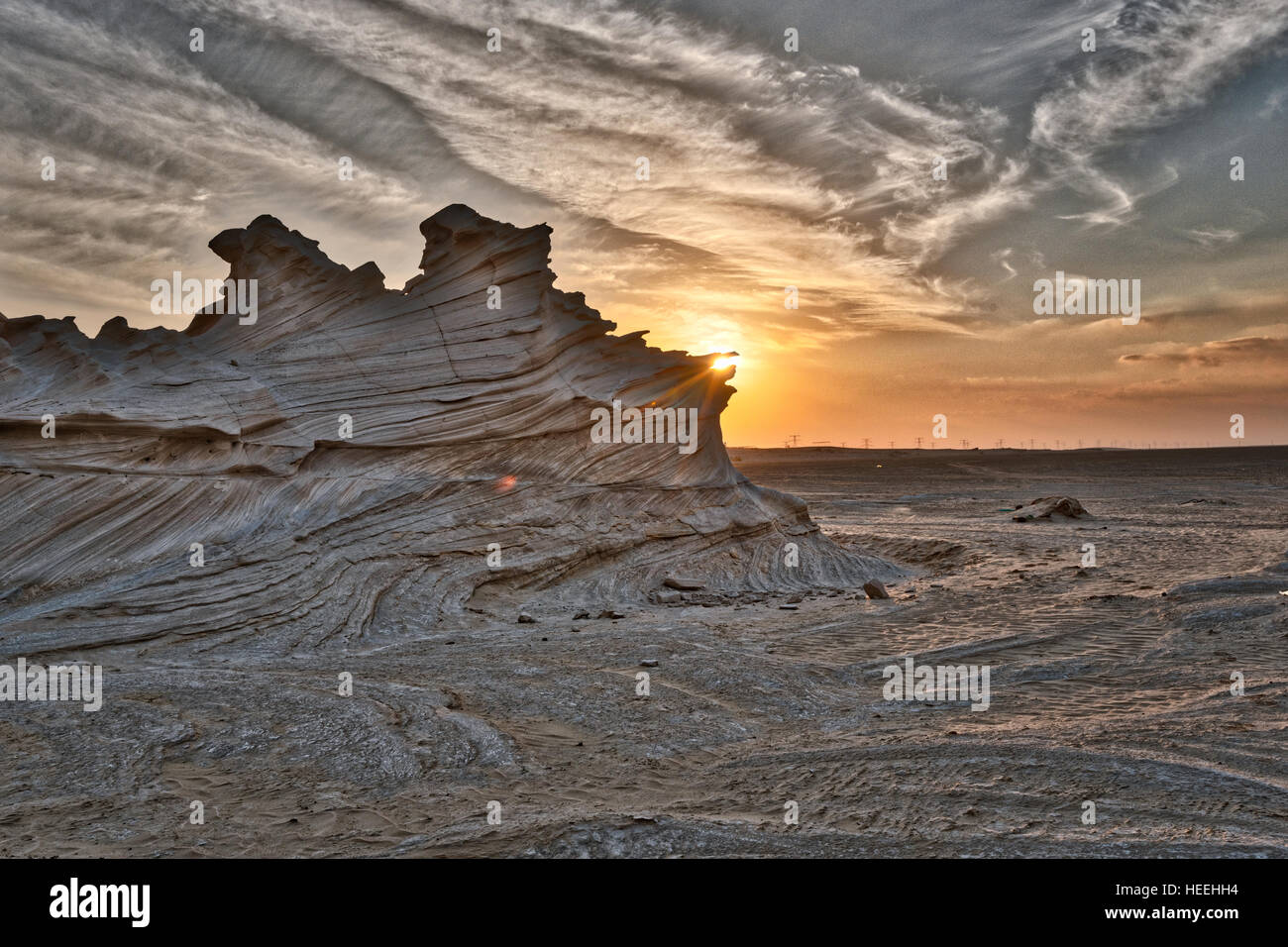 Les dunes fossiles, Abu Dhabi, UAE Banque D'Images