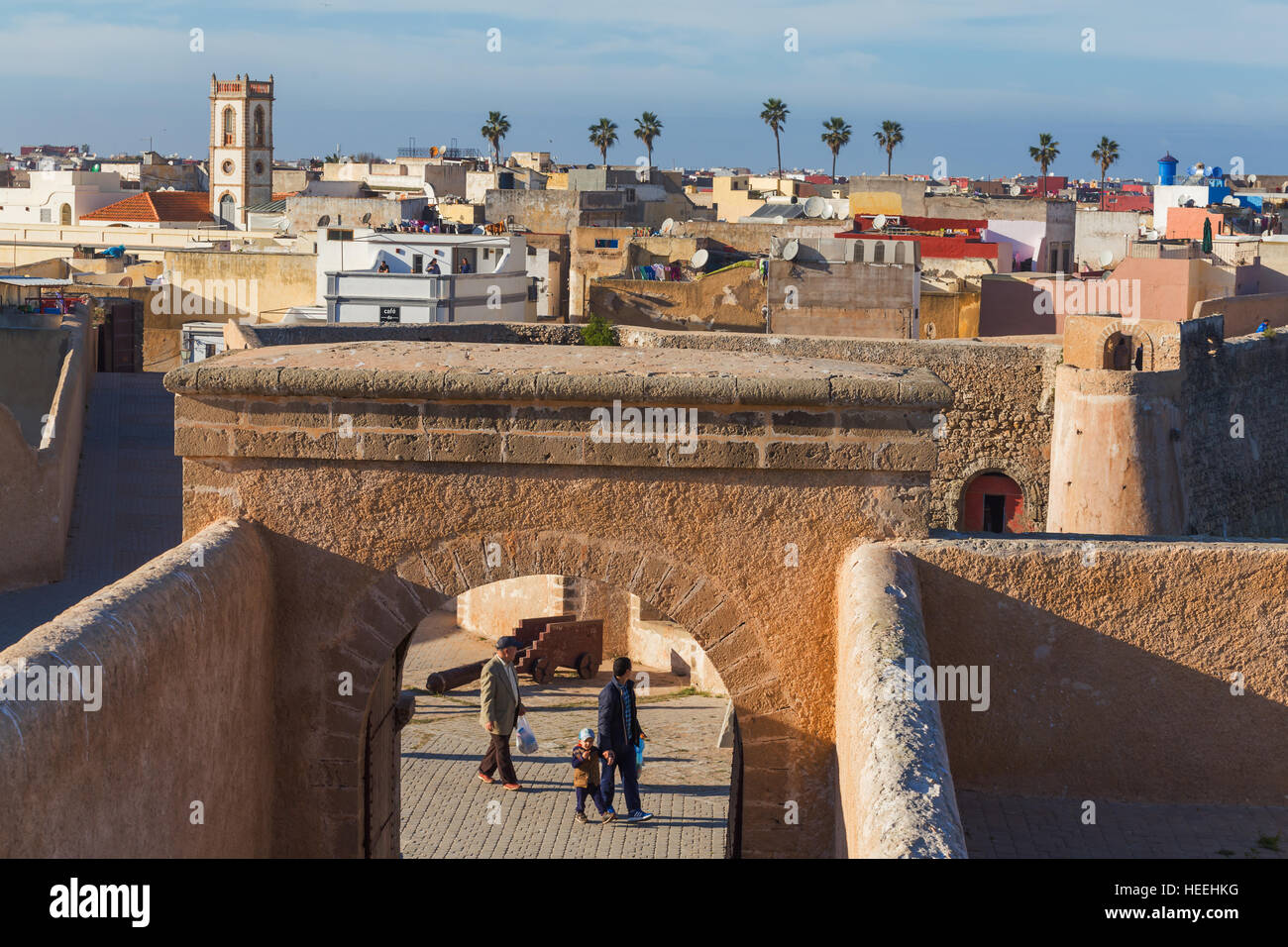 La forteresse portugaise et port, Al Jadida, Maroc Banque D'Images