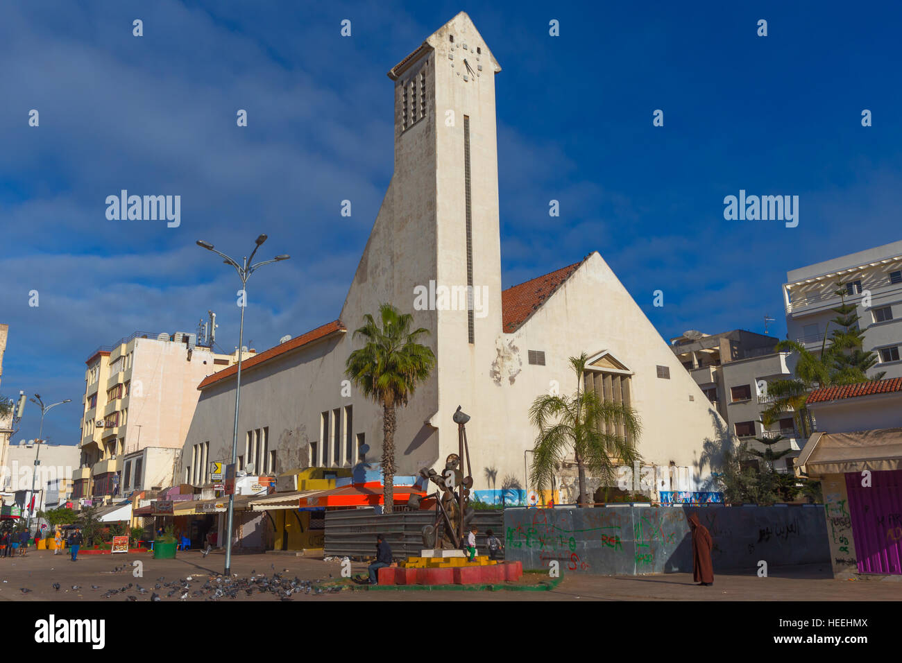 Ancienne église de St Antoine de Padoue, maintenant Centre Culturel Maarif, Casablanca, Maroc Banque D'Images