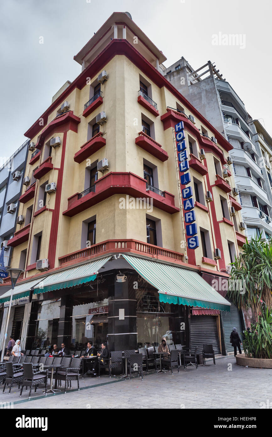 L'architecture coloniale française, Casablanca, Maroc Banque D'Images