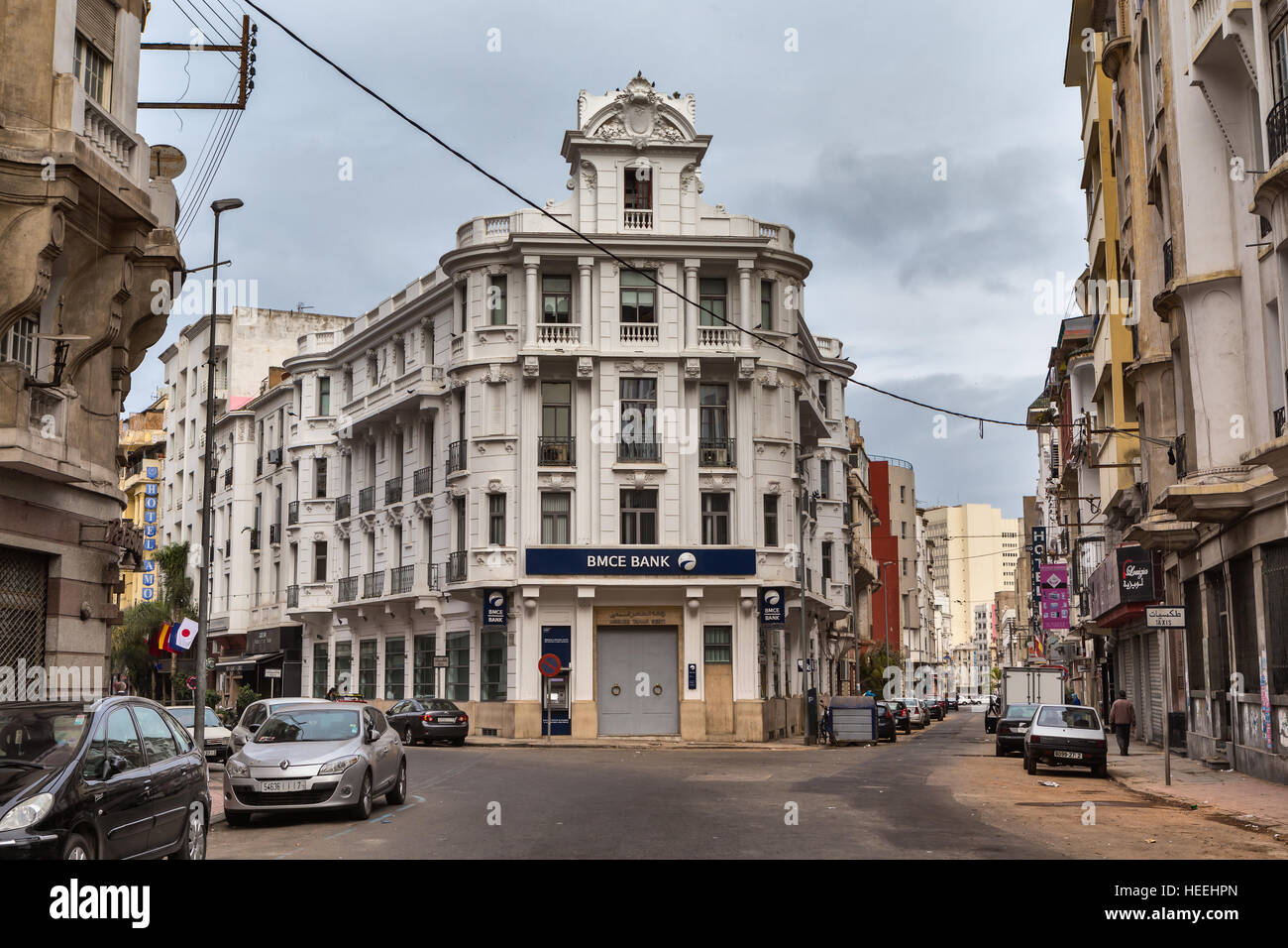 L'architecture coloniale française, Casablanca, Maroc Banque D'Images