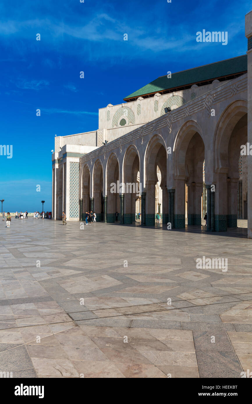 Mosquée Hassan II (1986-1993), Casablanca, Maroc Banque D'Images