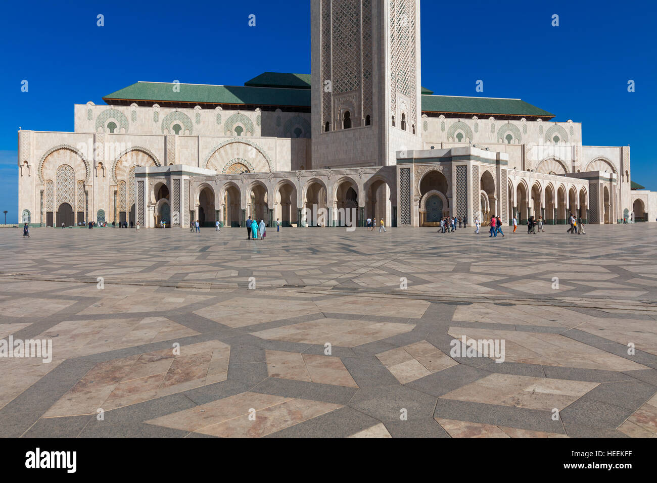 Mosquée Hassan II (1986-1993), Casablanca, Maroc Banque D'Images