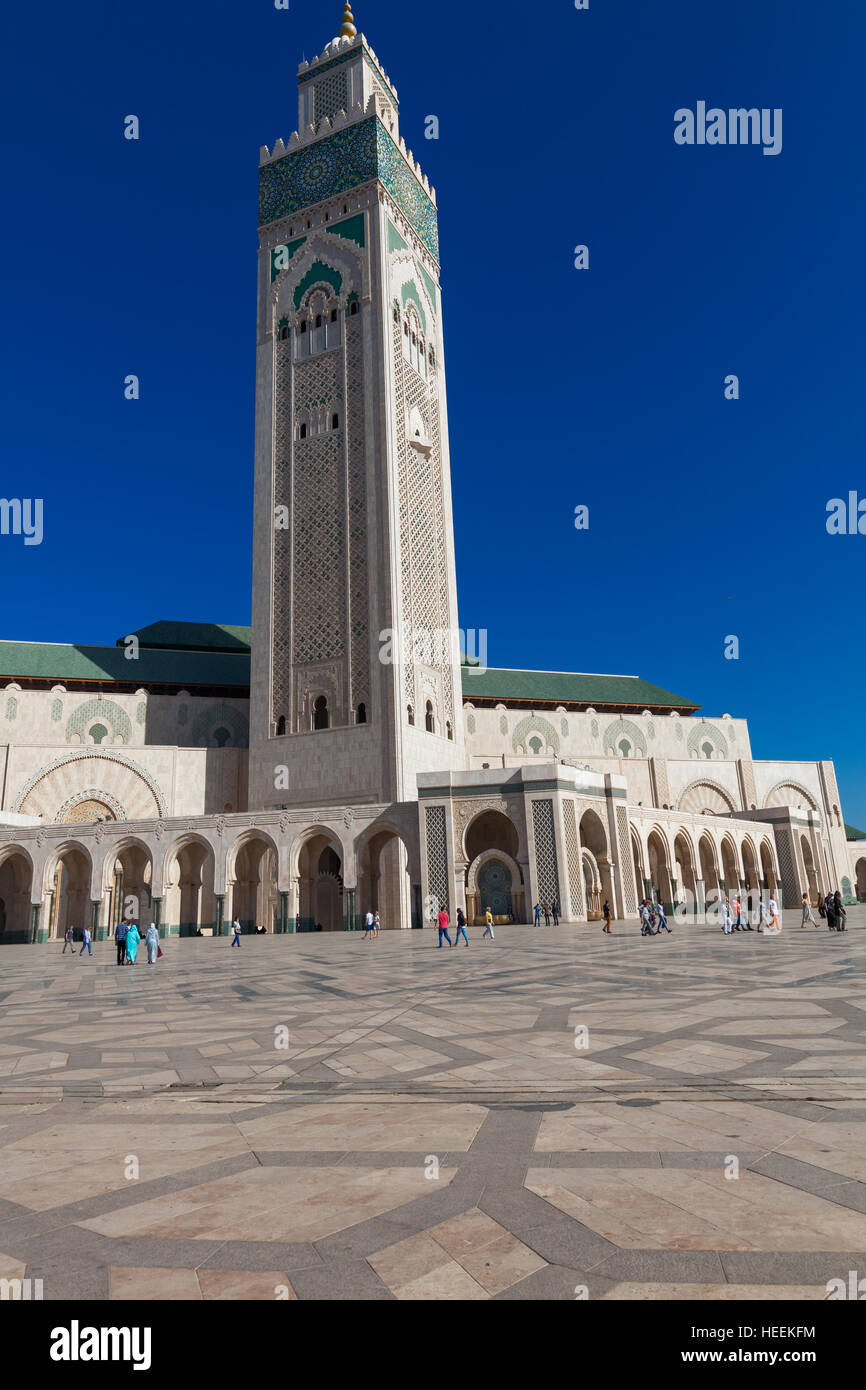 Mosquée Hassan II (1986-1993), Casablanca, Maroc Banque D'Images