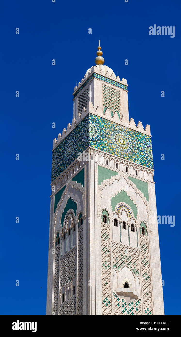 Mosquée Hassan II (1986-1993), Casablanca, Maroc Banque D'Images