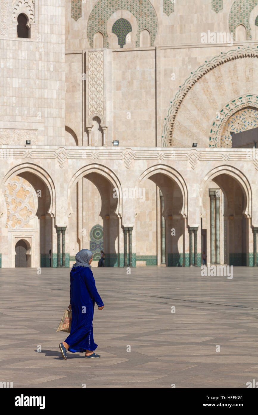 Mosquée Hassan II (1986-1993), Casablanca, Maroc Banque D'Images