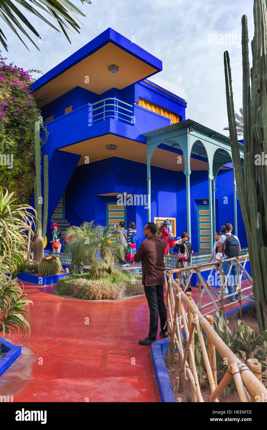 Le jardin Majorelle, Marrakech, Maroc Banque D'Images