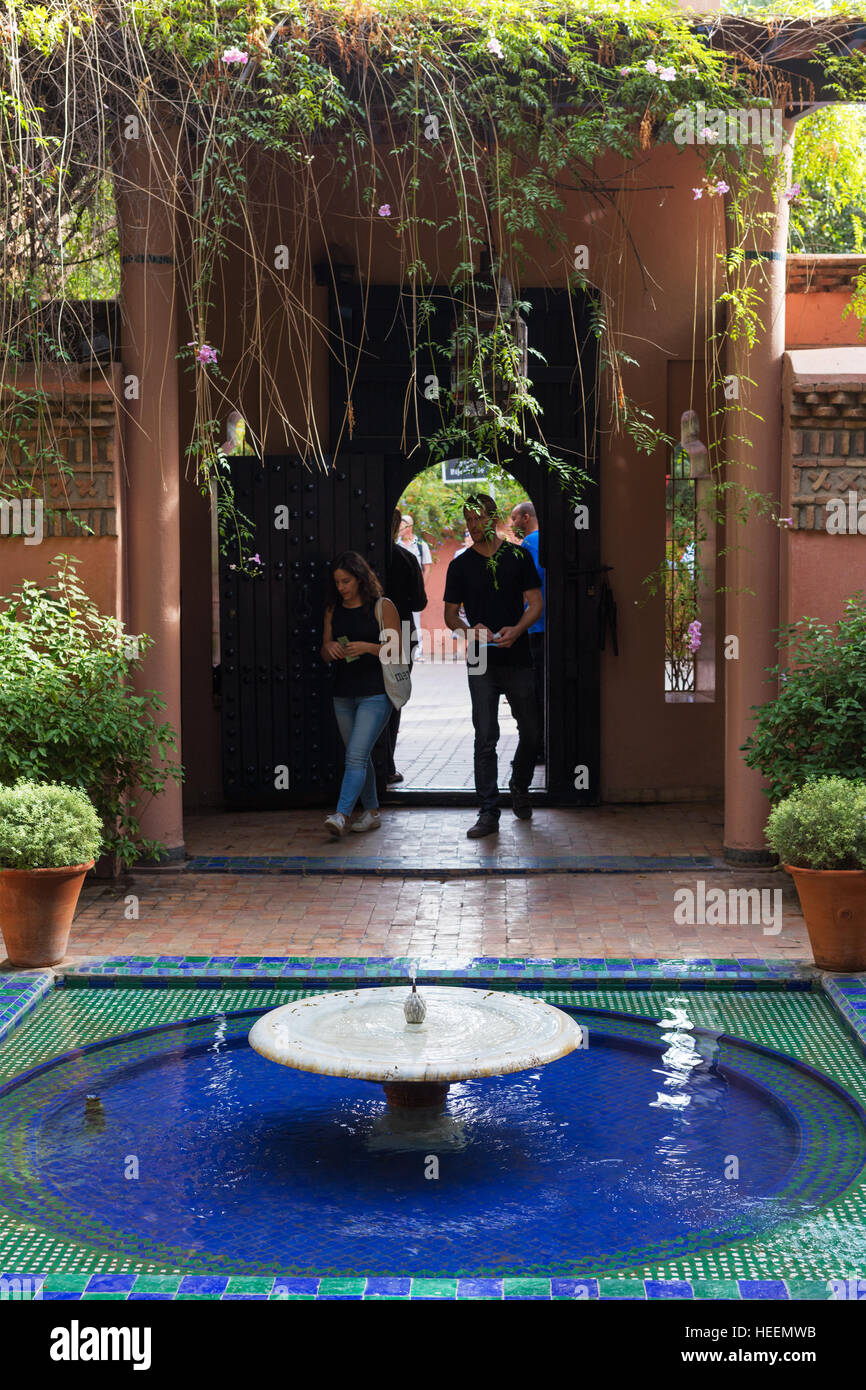 Le jardin Majorelle, Marrakech, Maroc Banque D'Images