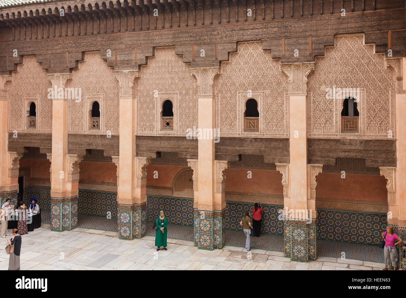 Médersa Ben Youssef (1564), Marrakech, Maroc Banque D'Images