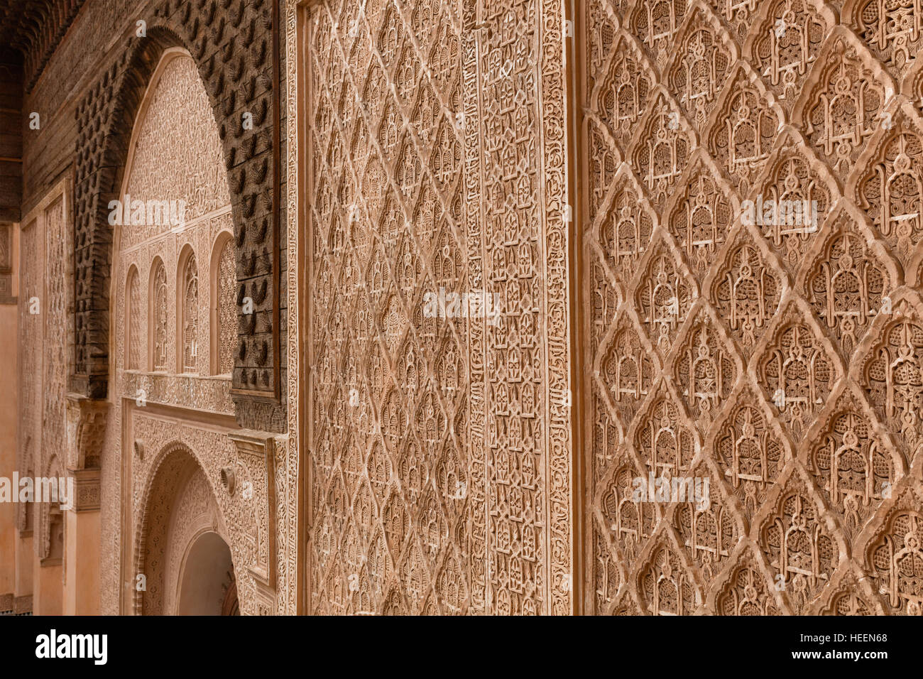 Médersa Ben Youssef (1564), Marrakech, Maroc Banque D'Images