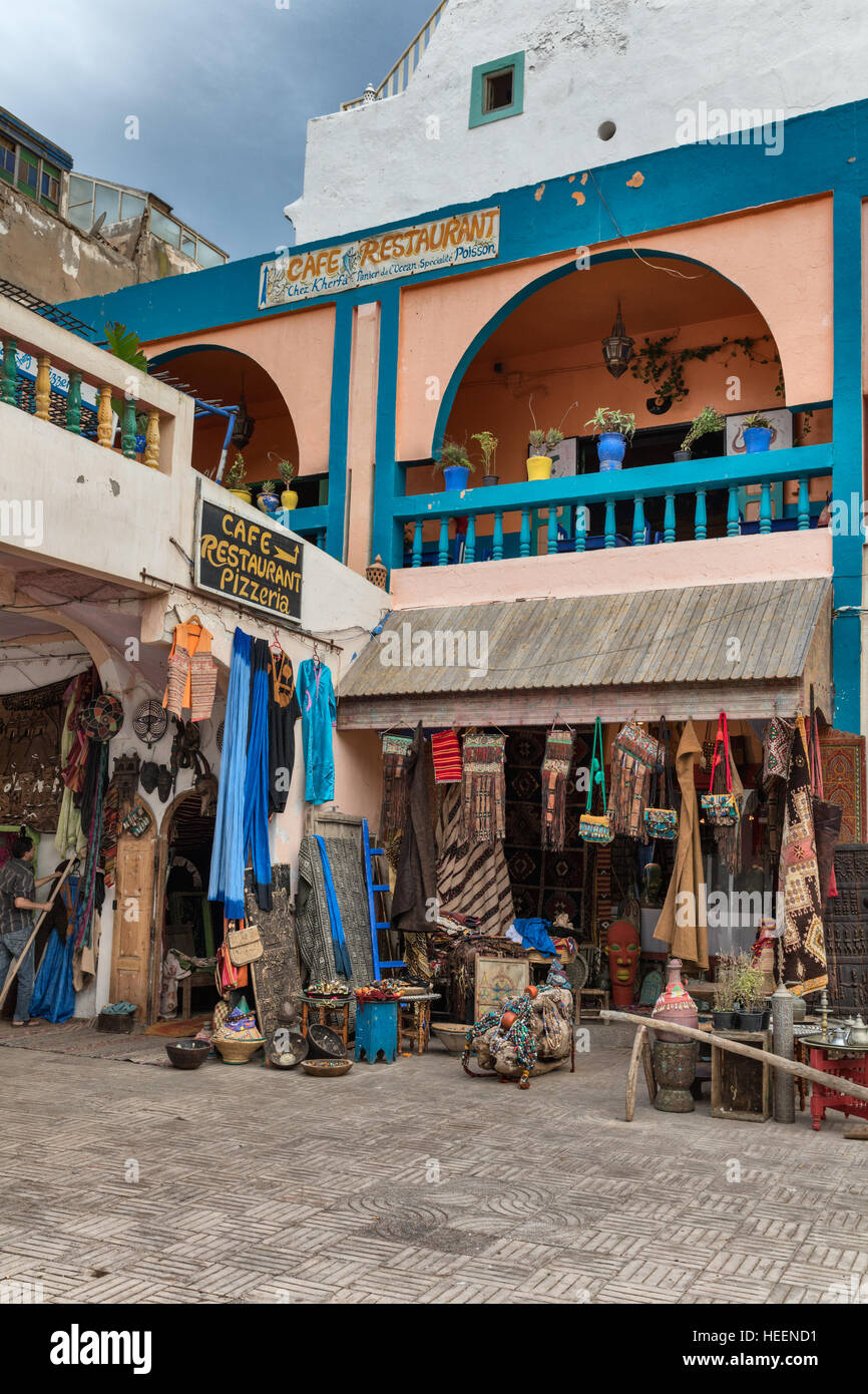 Medina, vieille ville, Essaouira, Maroc Banque D'Images