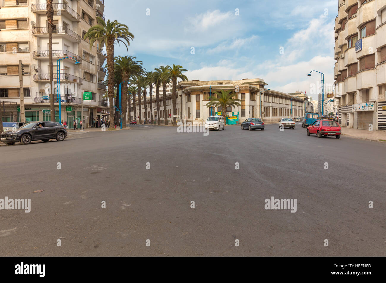 L'architecture coloniale française, Casablanca, Maroc Banque D'Images