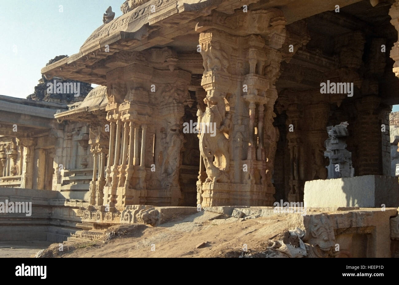 Ruines de l'Empire Vijayanagar, Hampi, Karnataka, Inde Banque D'Images