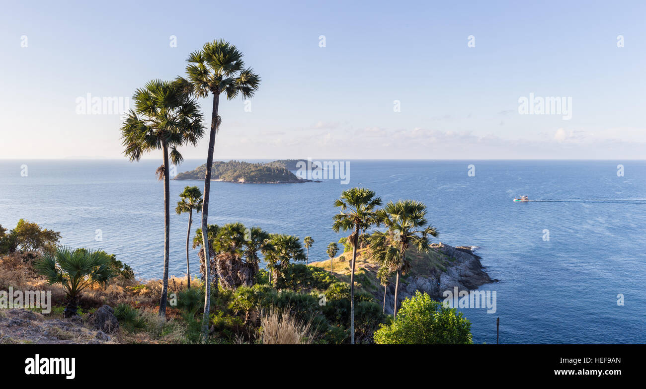 Laem Phromthep cap Phromthep (point de vue) à Phuket, Thaïlande Banque D'Images