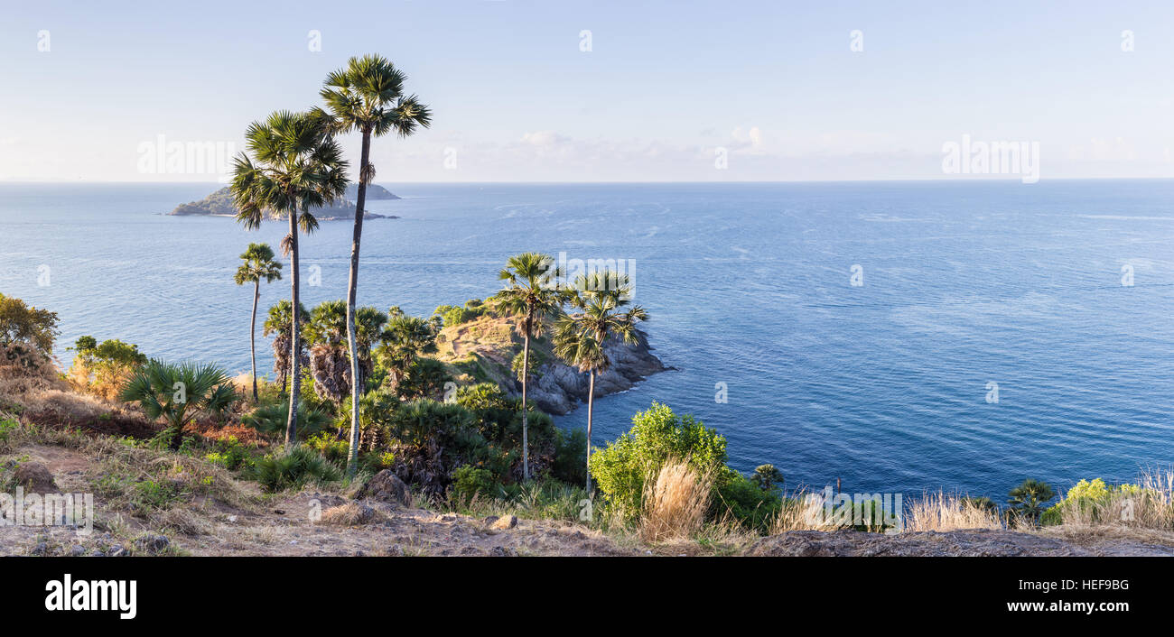 Laem Phromthep cap Phromthep (point de vue) à Phuket, Thaïlande Banque D'Images