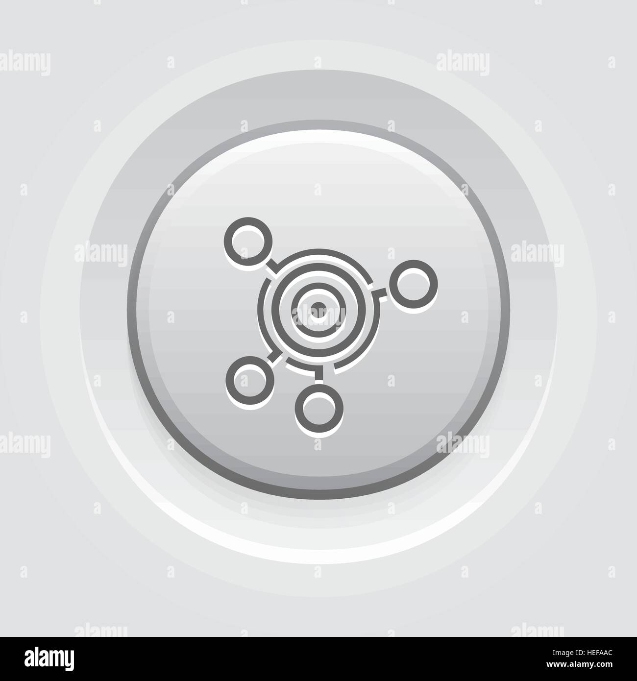 Les objectifs de l'icône. Bouton gris Design. Illustration de Vecteur