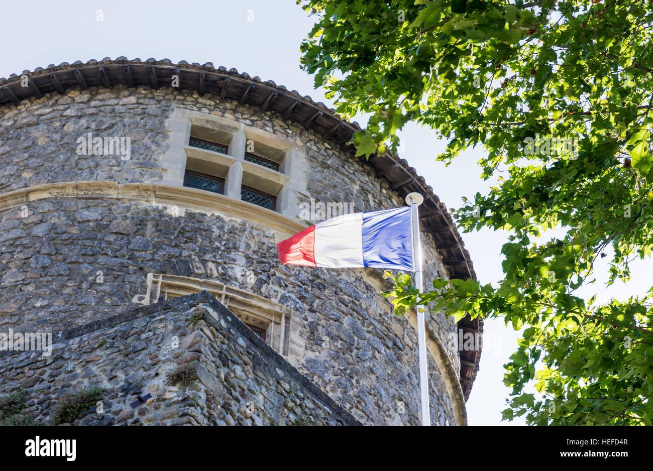 À la recherche jusqu'au Château de Tournon, Tournon-sur-Rhône, Ardèche, Auvergne-Rhône-Alpes, France Banque D'Images