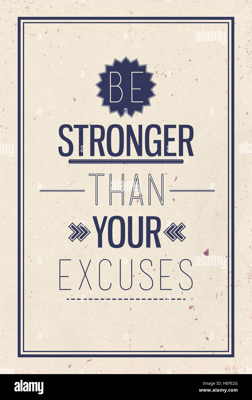 Vintage poster citation de motivation Banque D'Images
