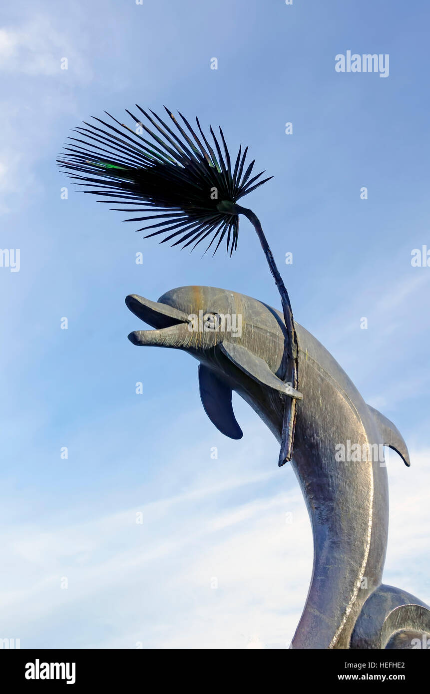 Sculpture Dolphin Batoumi Géorgie Seaside Park Banque D'Images