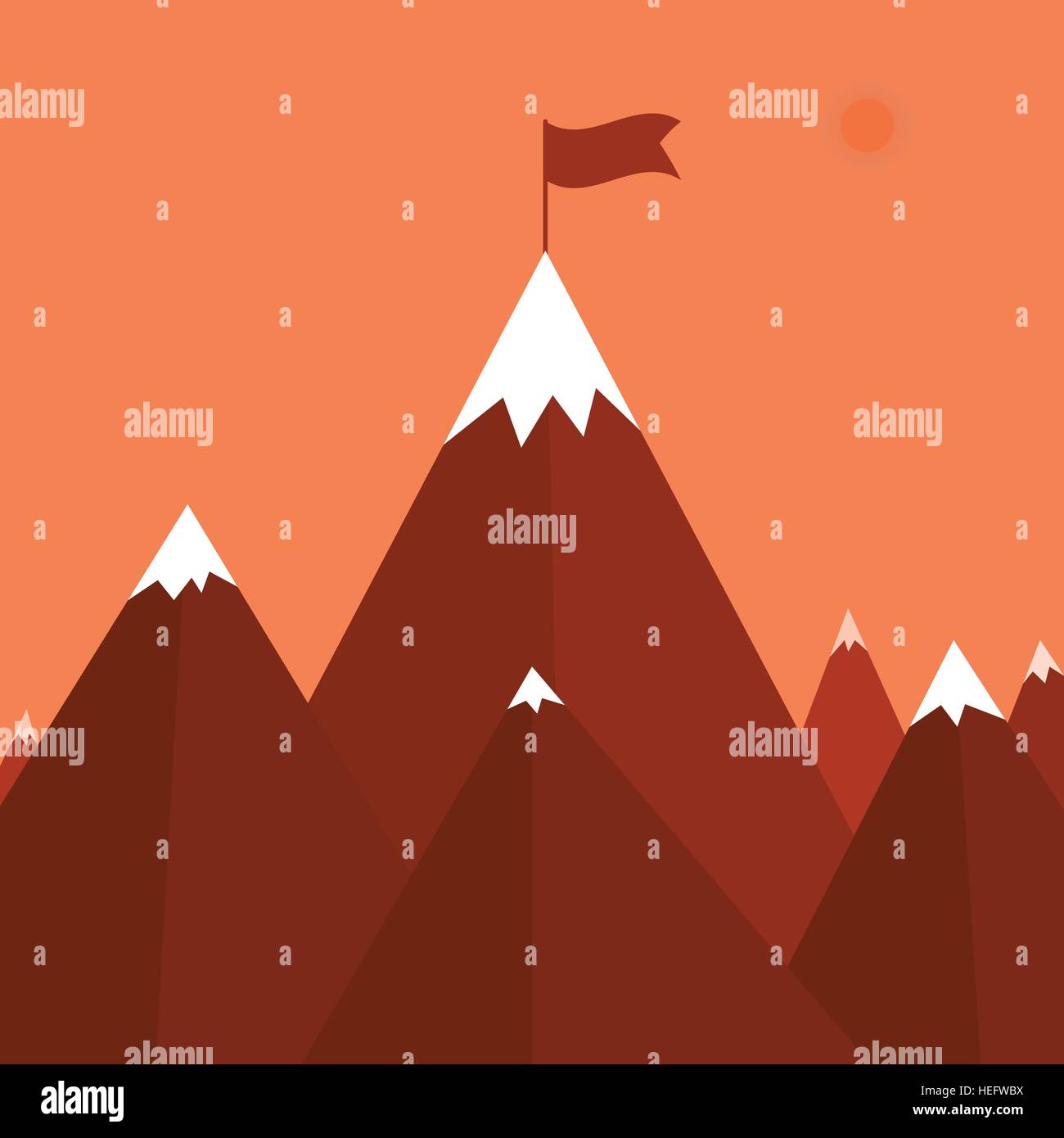 Vector illustration d'une montagne Illustration de Vecteur