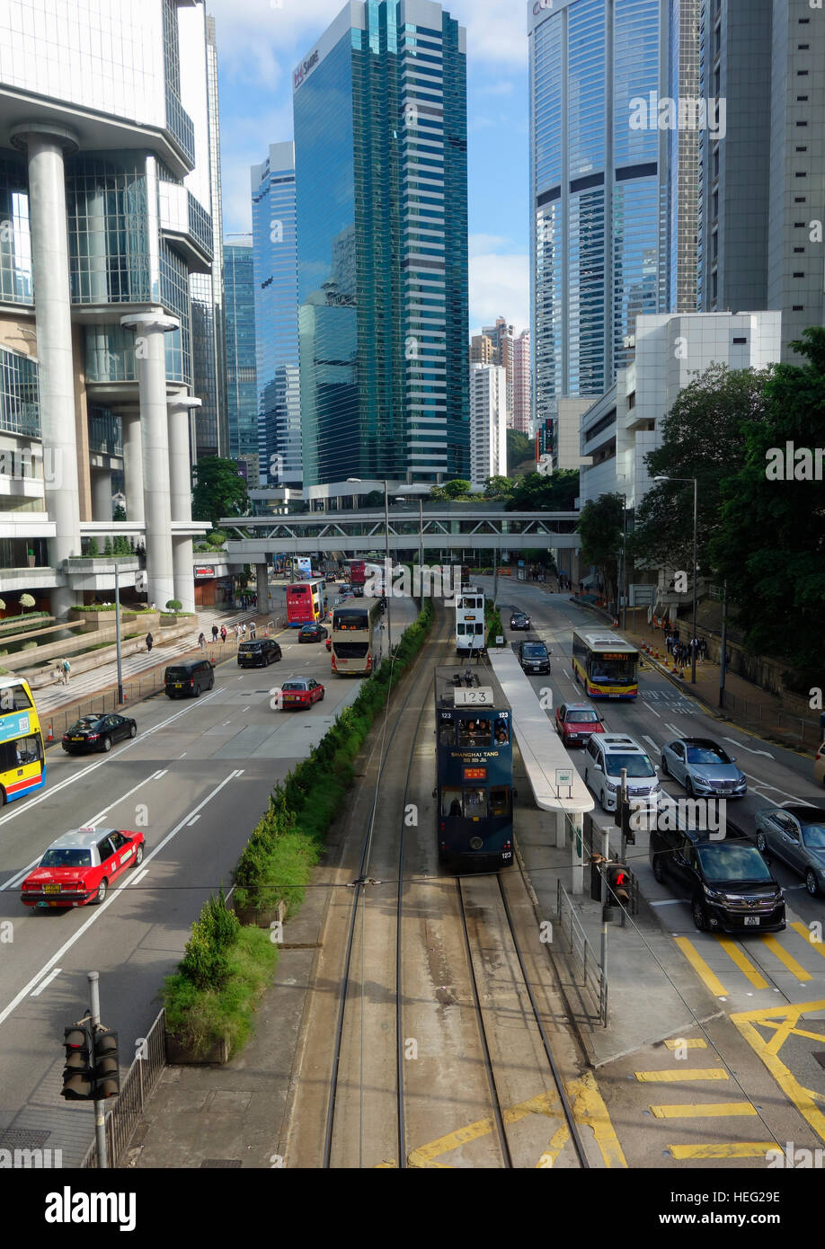 Tramway de l'île de Hong Kong Banque D'Images